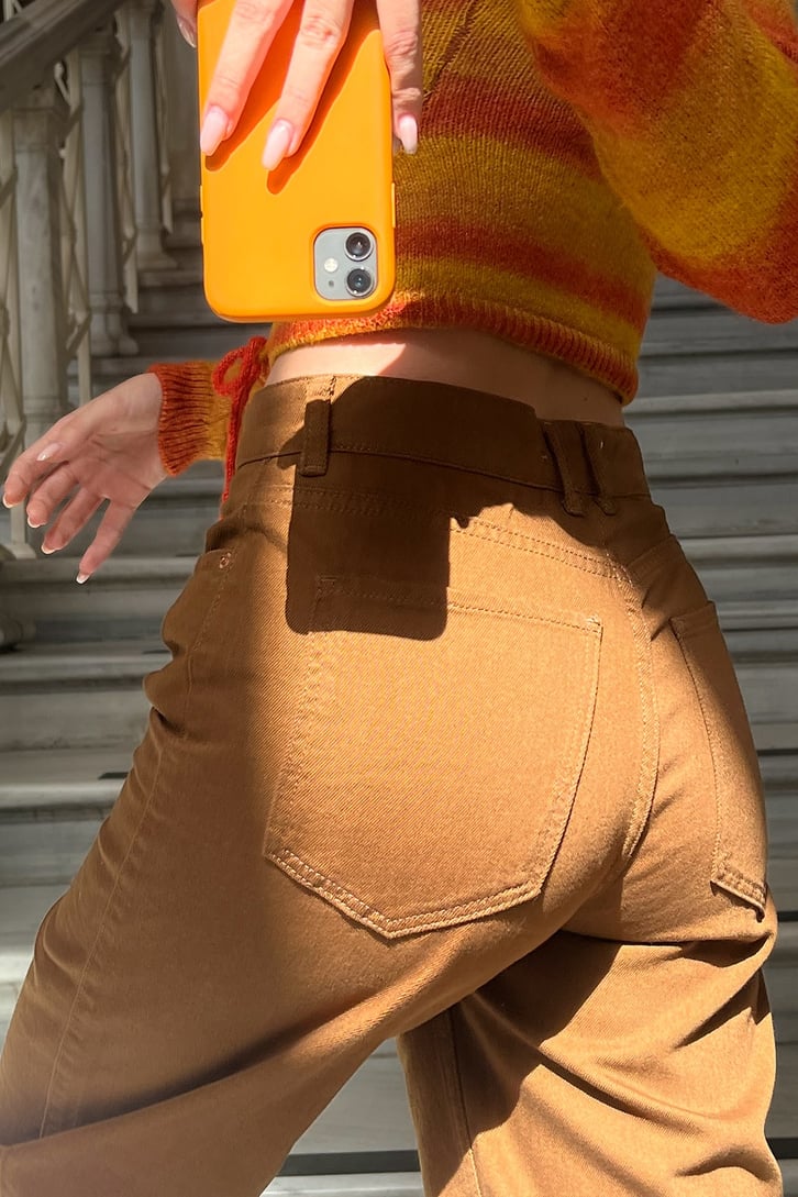 Basic Kahverengi Baggy Jean
