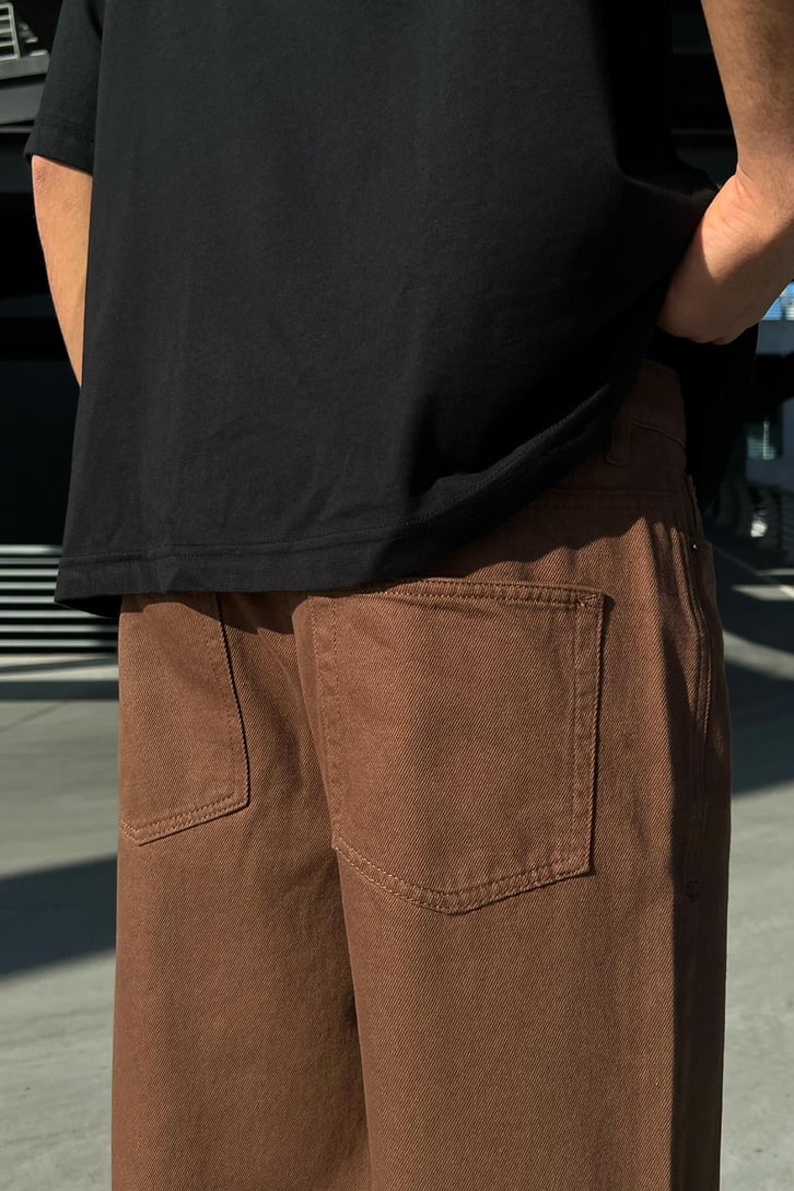 Basic Kahverengi Baggy Jean