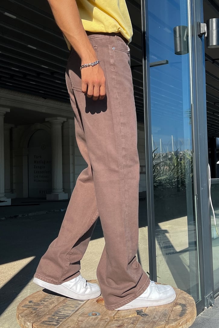 Basic Kahverengi Baggy Jean