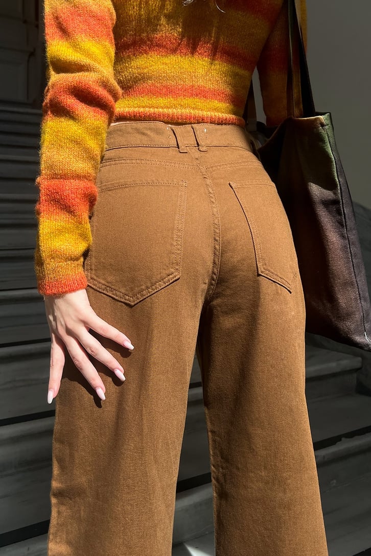 Basic Kahverengi Baggy Jean