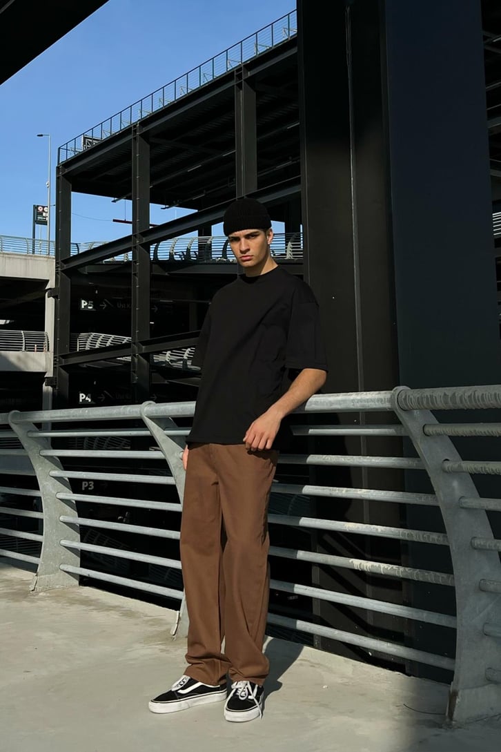 Basic Kahverengi Baggy Jean
