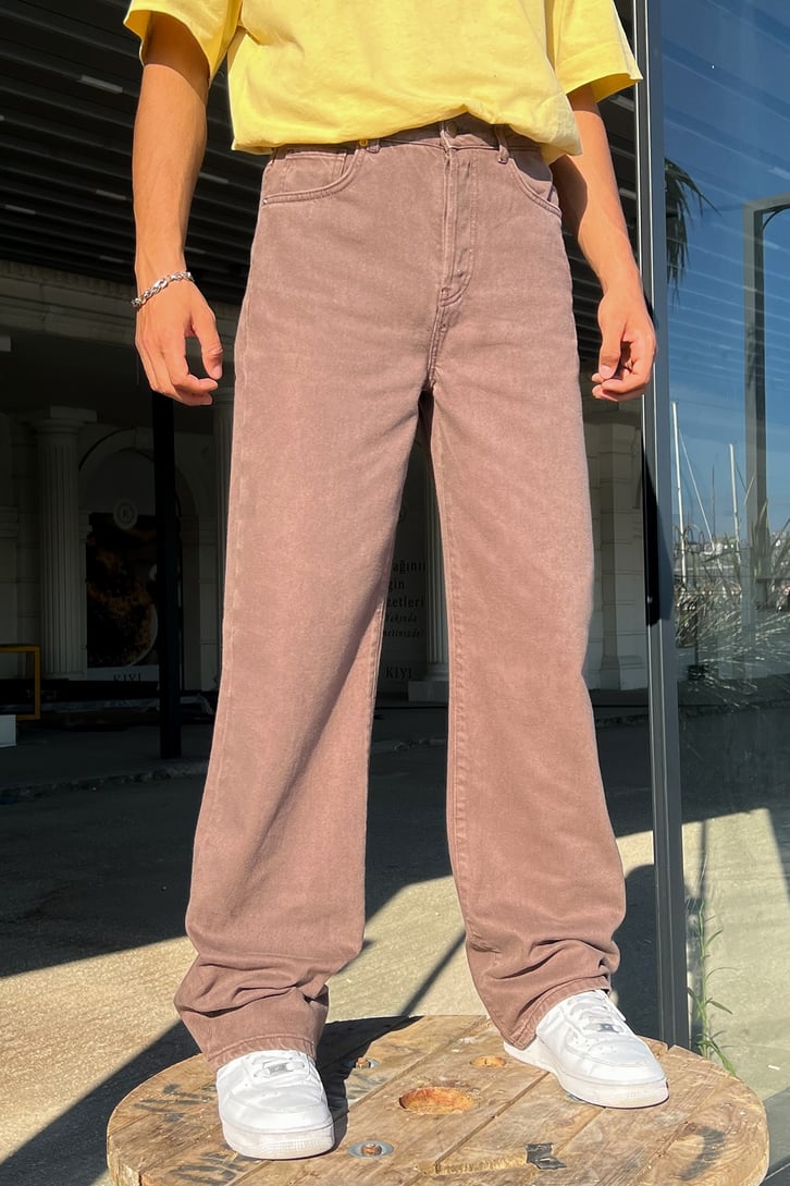 Basic Kahverengi Baggy Jean
