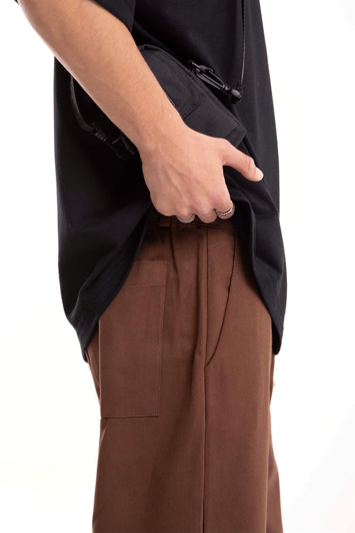 Basic Kahverengi Baggy Pantolon