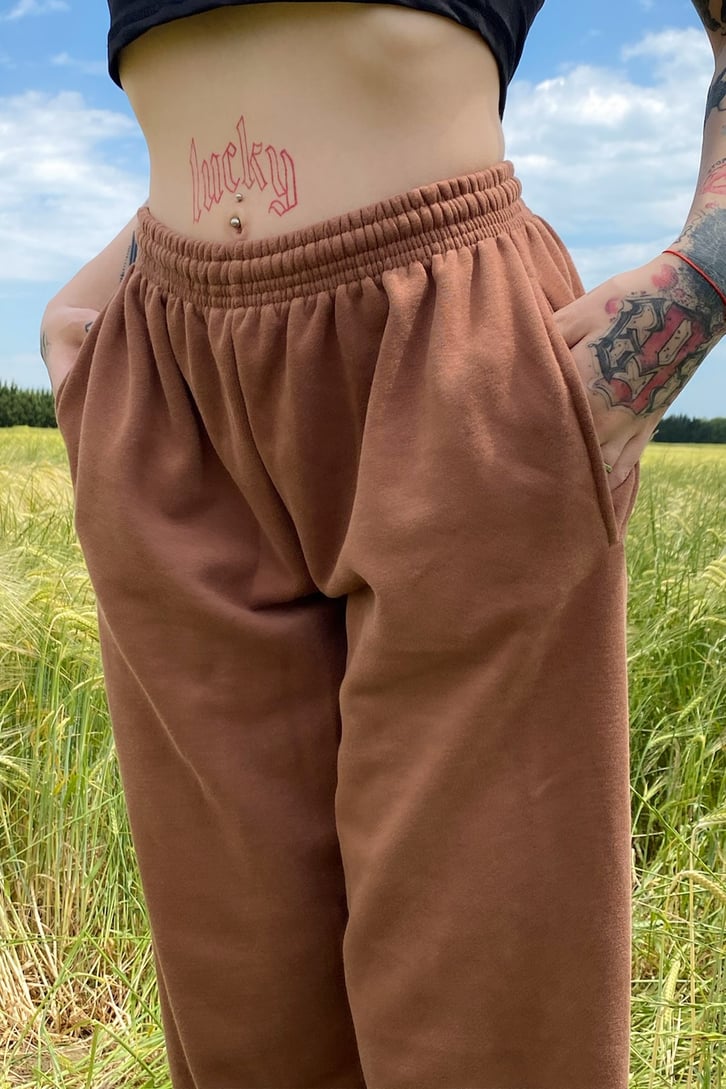 Basic Kahverengi Jogger Sweatpants