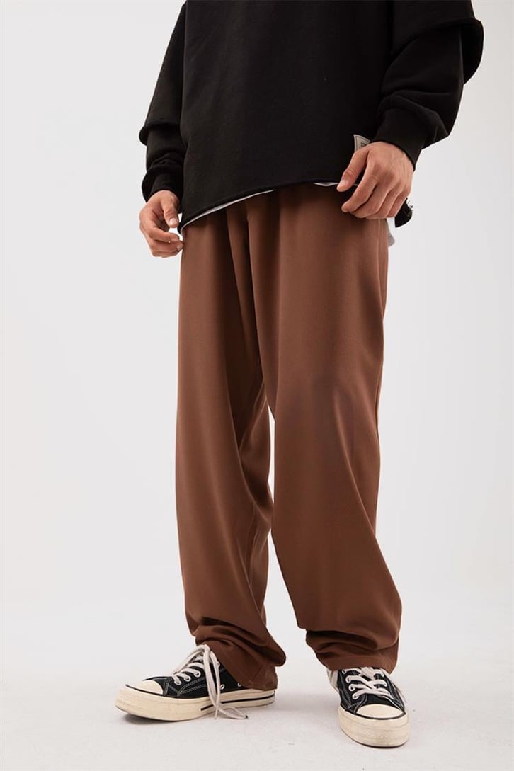 Basic Kahverengi Kumaş Pantolon