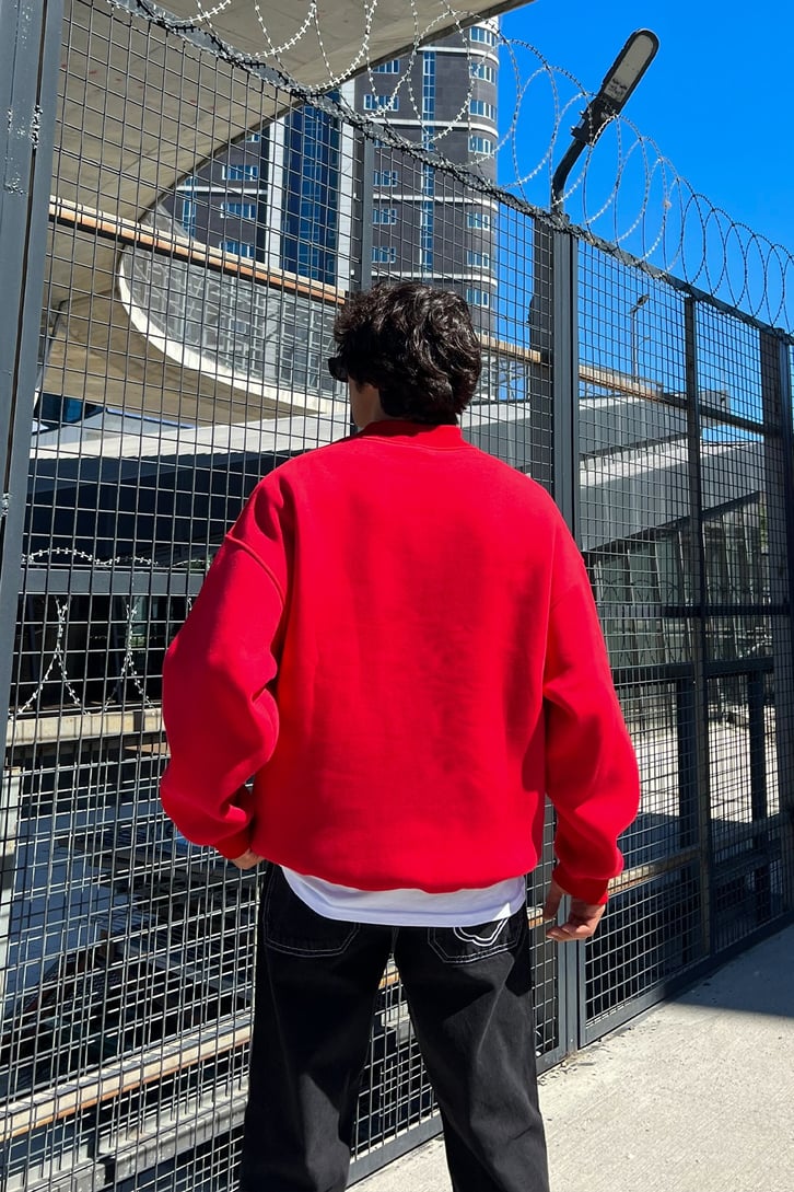 Basic Kahverengi Oversize Sweatshirt