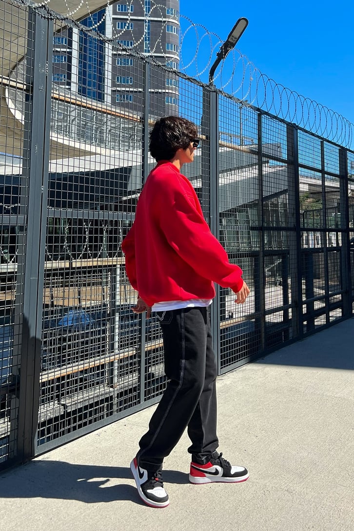 Basic Kahverengi Oversize Sweatshirt