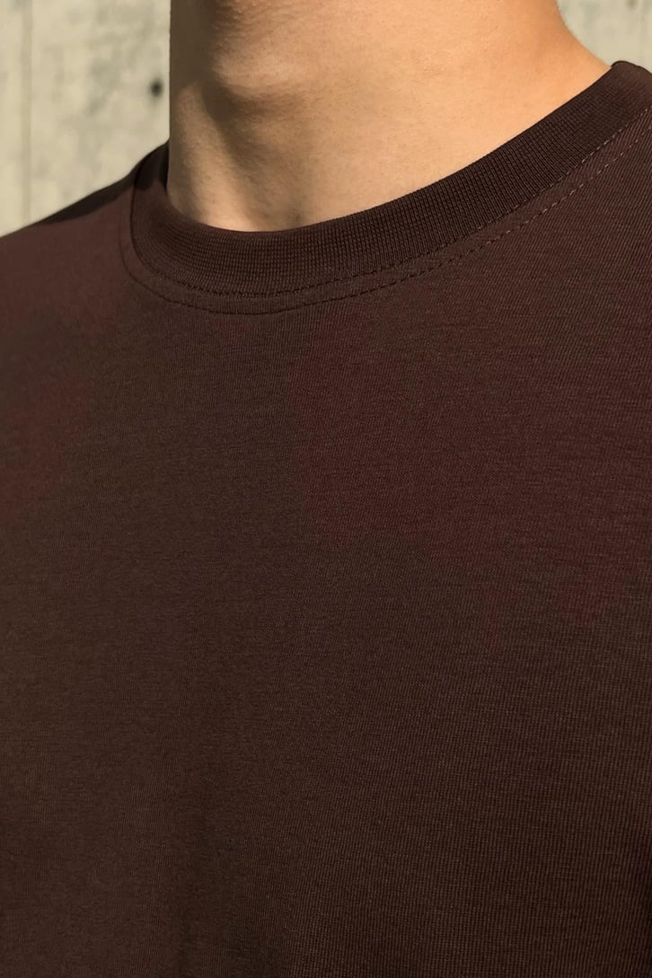 Basic Kahverengi Oversize Tshirt