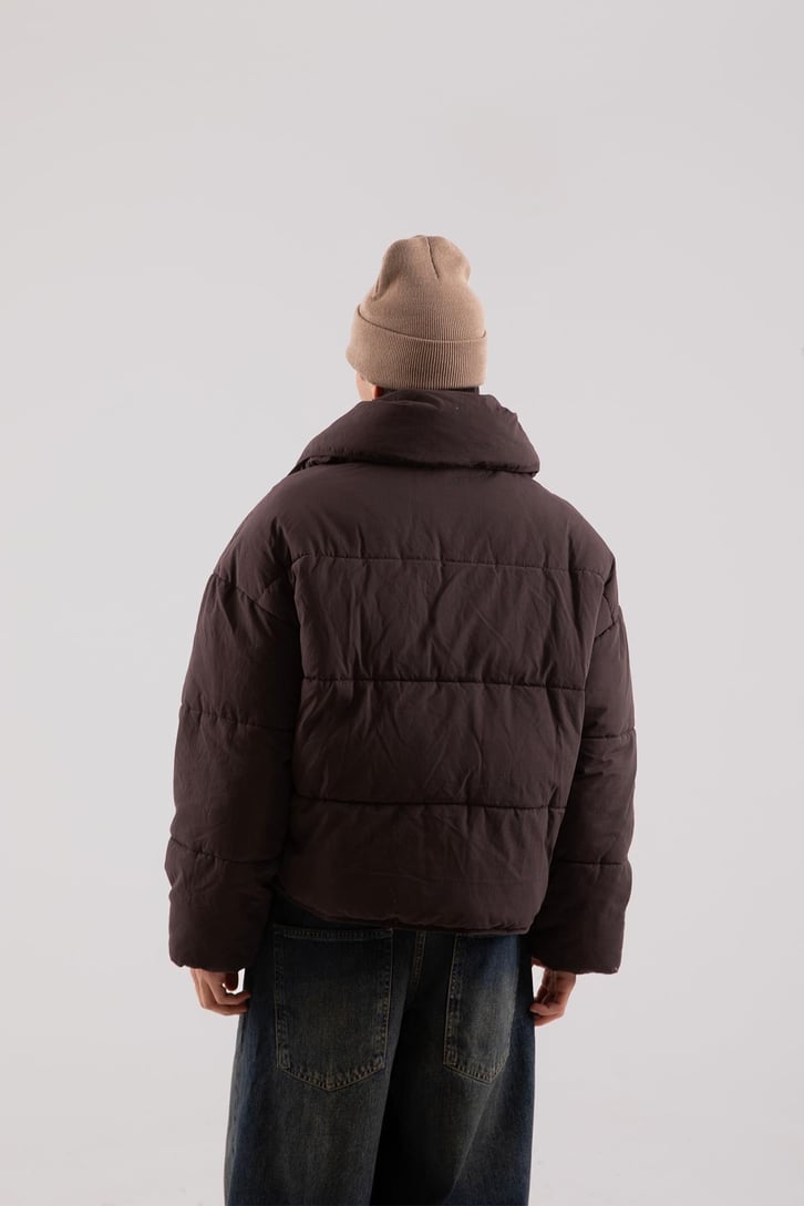 Basic Kahverengi Şişme Mont