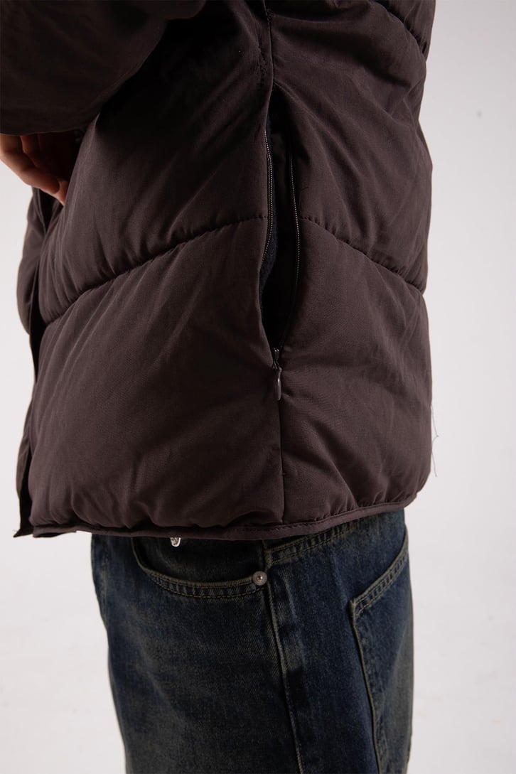 Basic Kahverengi Şişme Mont