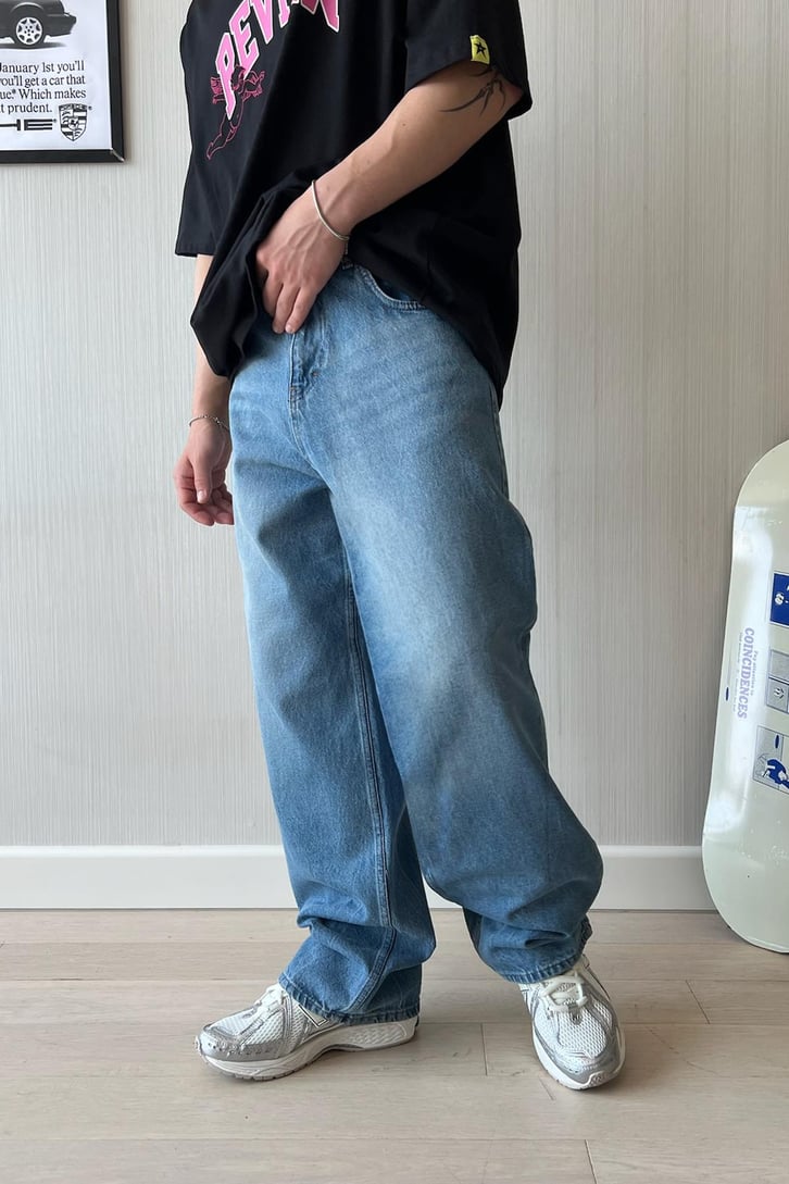Basic Kar Yıkama Baggy Jean