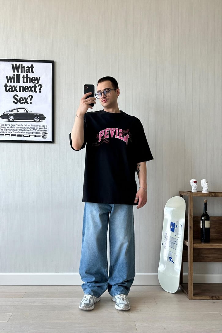 Basic Kar Yıkama Baggy Jean