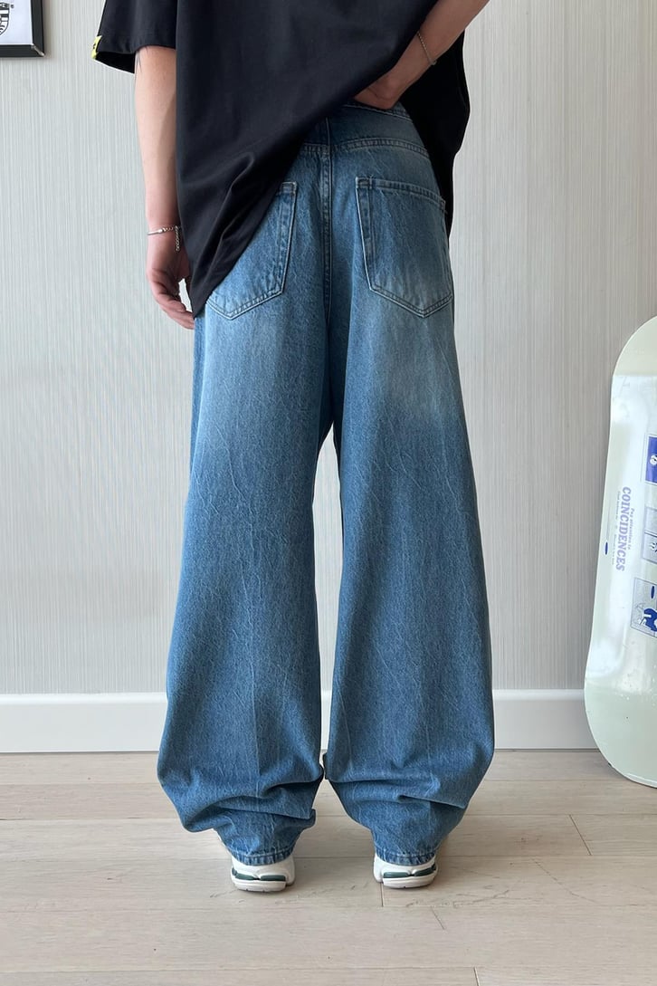 Basic Kar Yıkama Baggy Jean