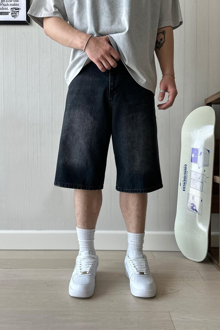 Basic Kar Yıkama Baggy Şort