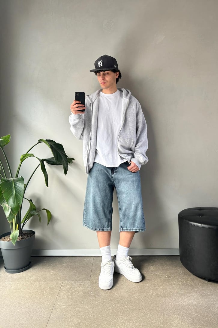 Basic Kar Yıkama Baggy Şort