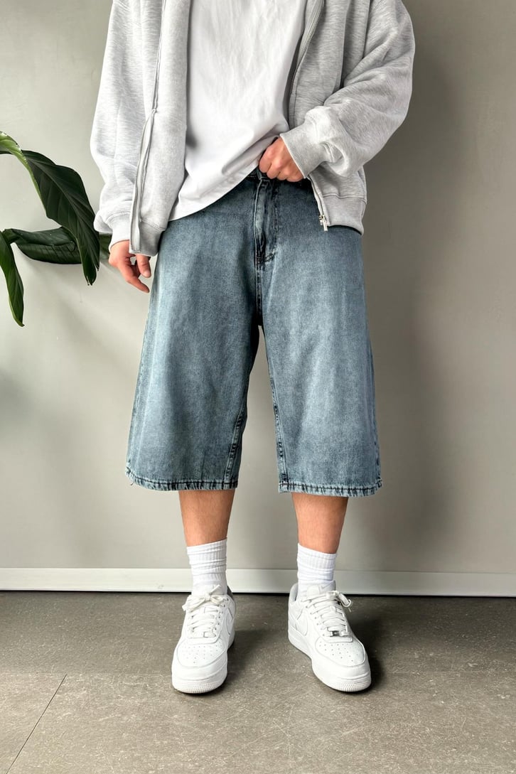 Basic Kar Yıkama Baggy Şort