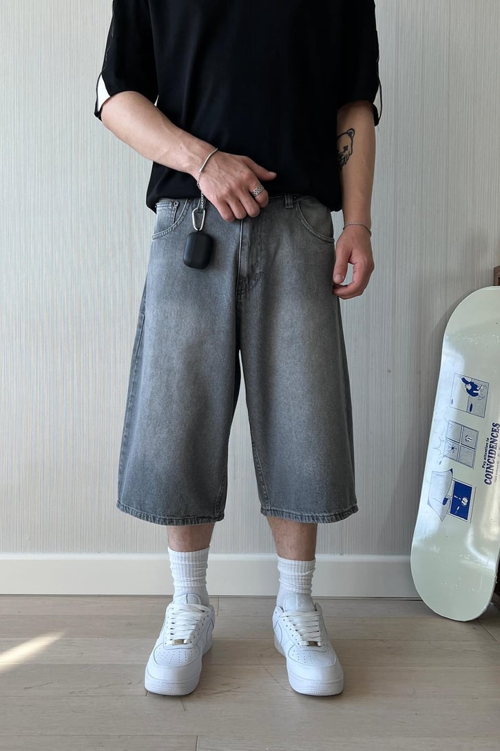 Basic Kar Yıkama Baggy Şort