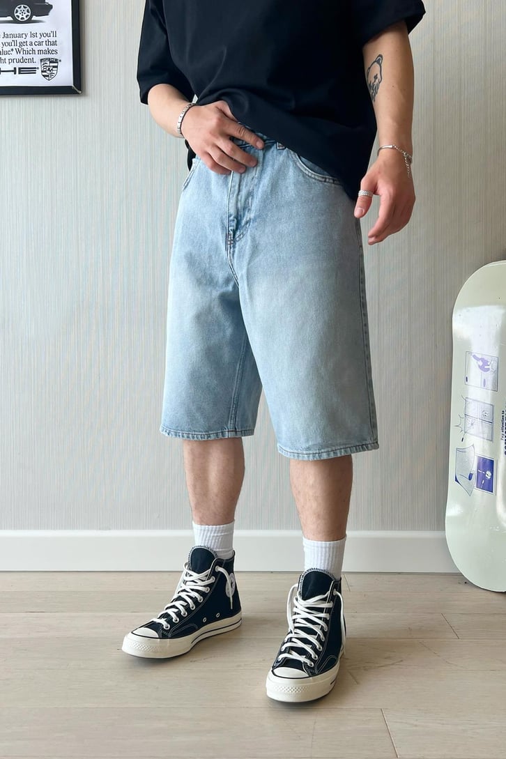 Basic Kar Yıkama Baggy Şort