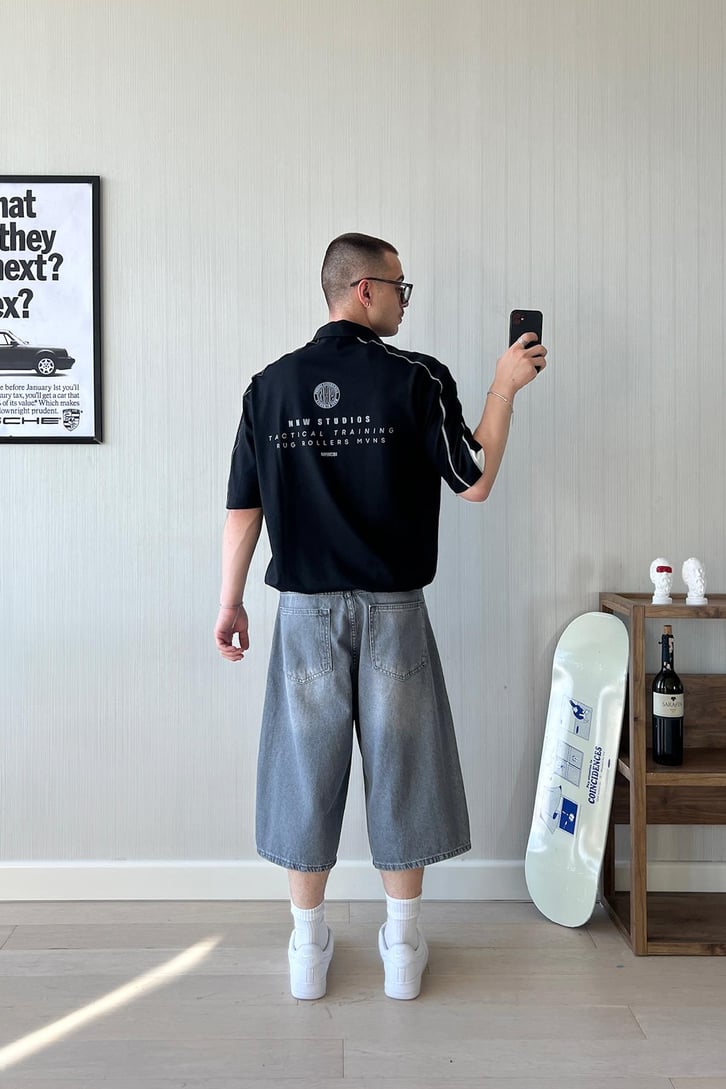 Basic Kar Yıkama Baggy Şort