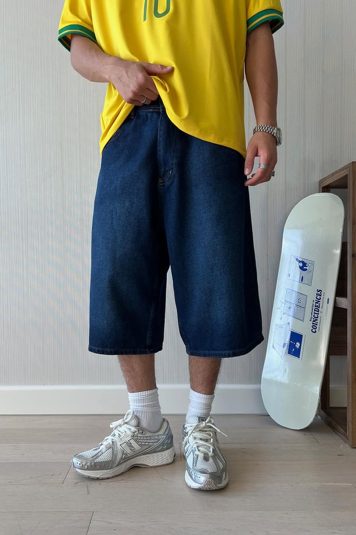Basic Kar Yıkama Baggy Şort