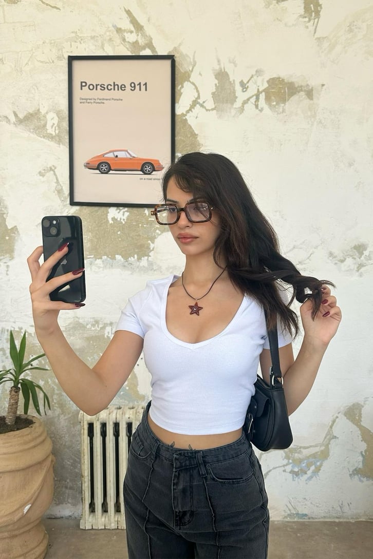 Basic Kaşkorse Beyaz Crop