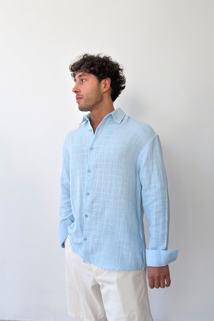 Basic Keten Oversize Gömlek