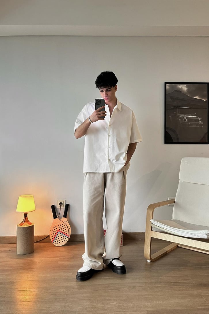 Basic Kısa Kollu Oversize Gömlek