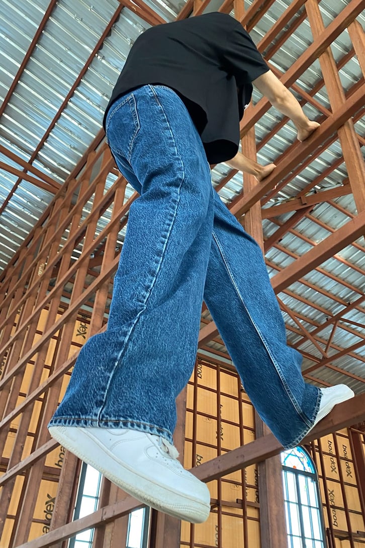 Basic Kot Mavisi Baggy Jean
