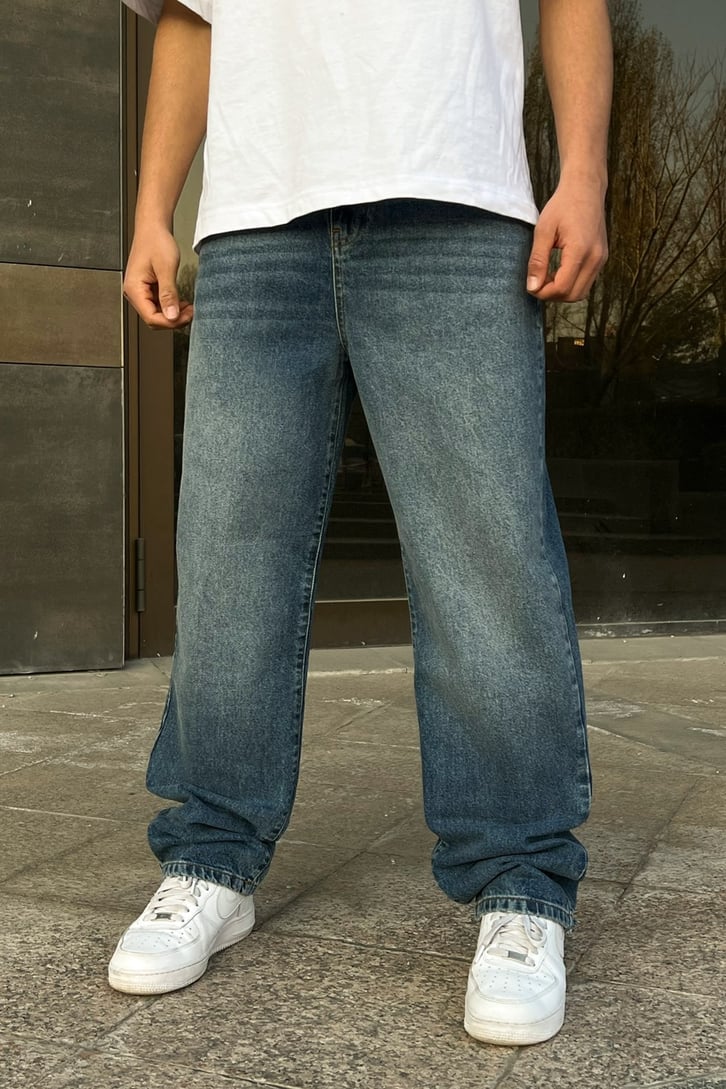 Basic Kot Mavisi Baggy Jean