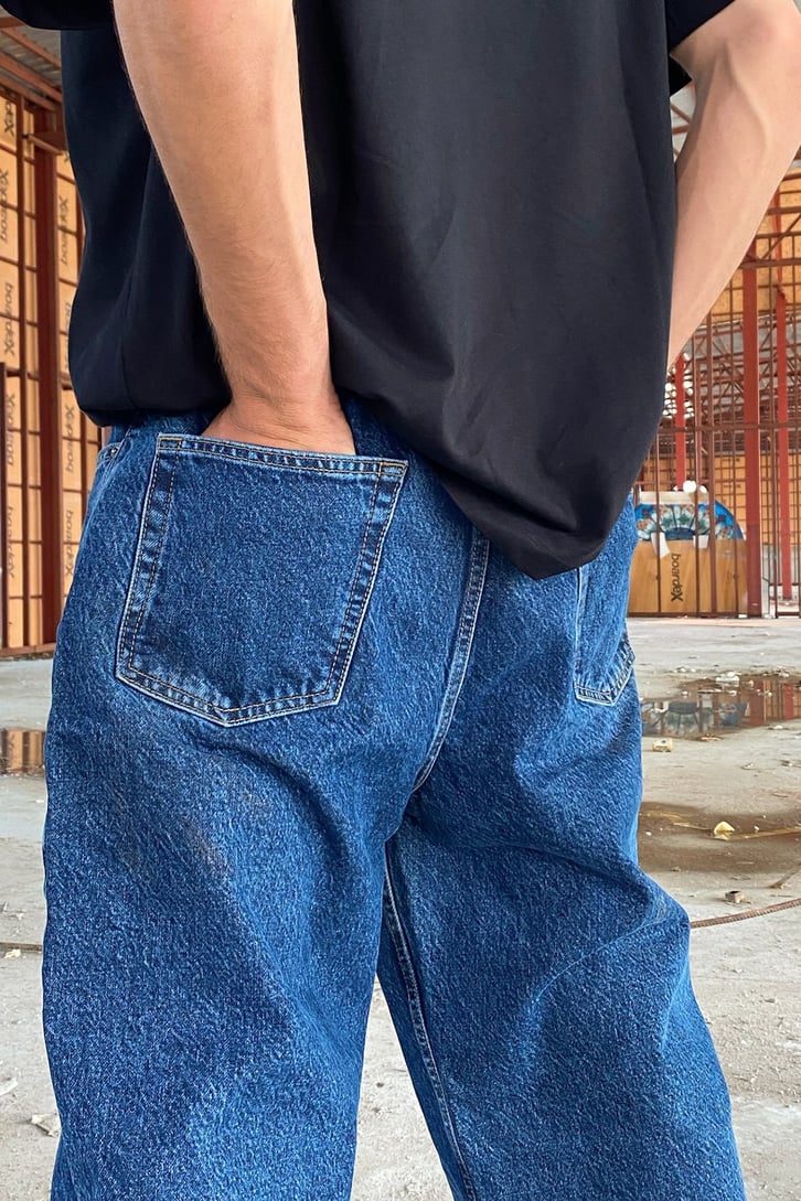 Basic Kot Mavisi Baggy Jean