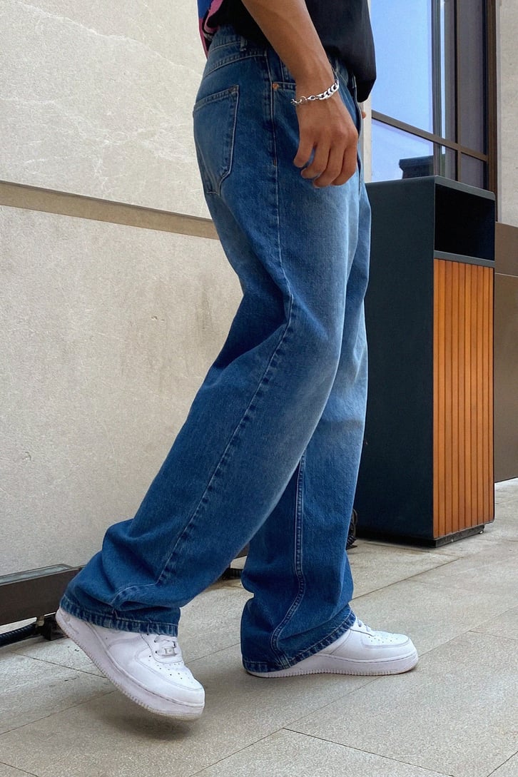 Basic Kot Mavisi Baggy Jean