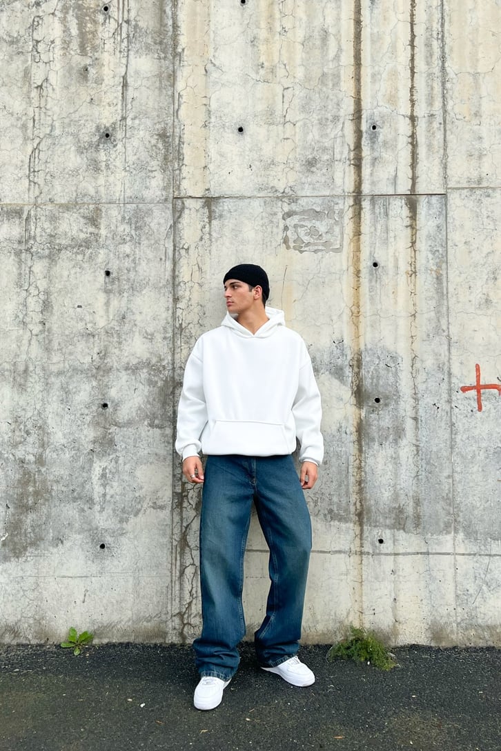 Basic Kot Mavisi Baggy Jean