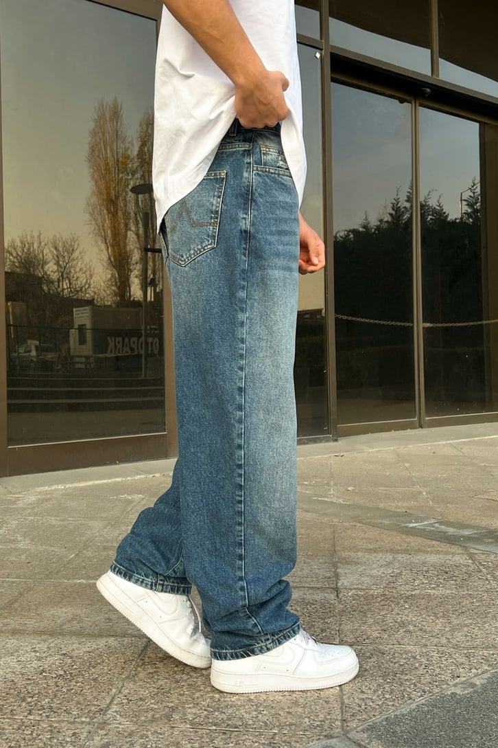 Basic Kot Mavisi Baggy Jean
