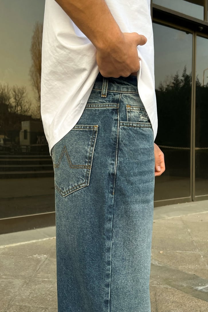 Basic Kot Mavisi Baggy Jean