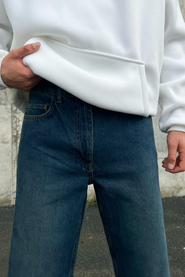Basic Kot Mavisi Baggy Jean