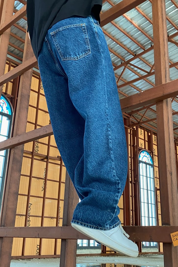 Basic Kot Mavisi Baggy Jean