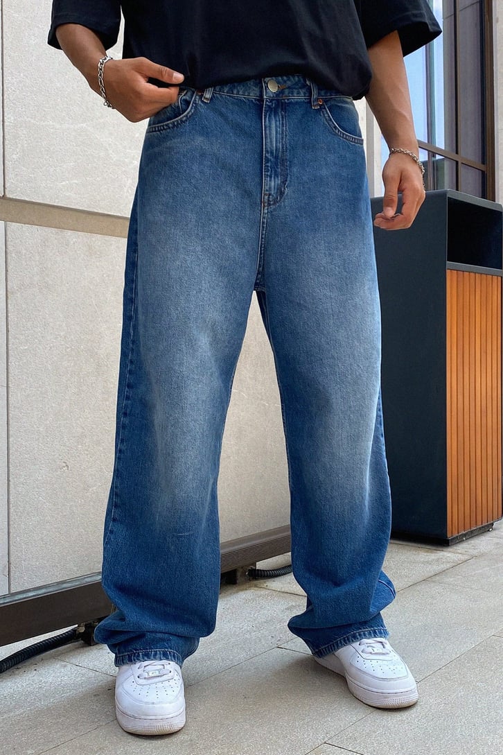 Basic Kot Mavisi Baggy Jean