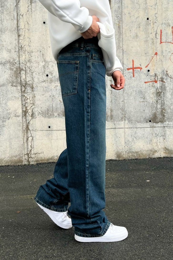 Basic Kot Mavisi Baggy Jean