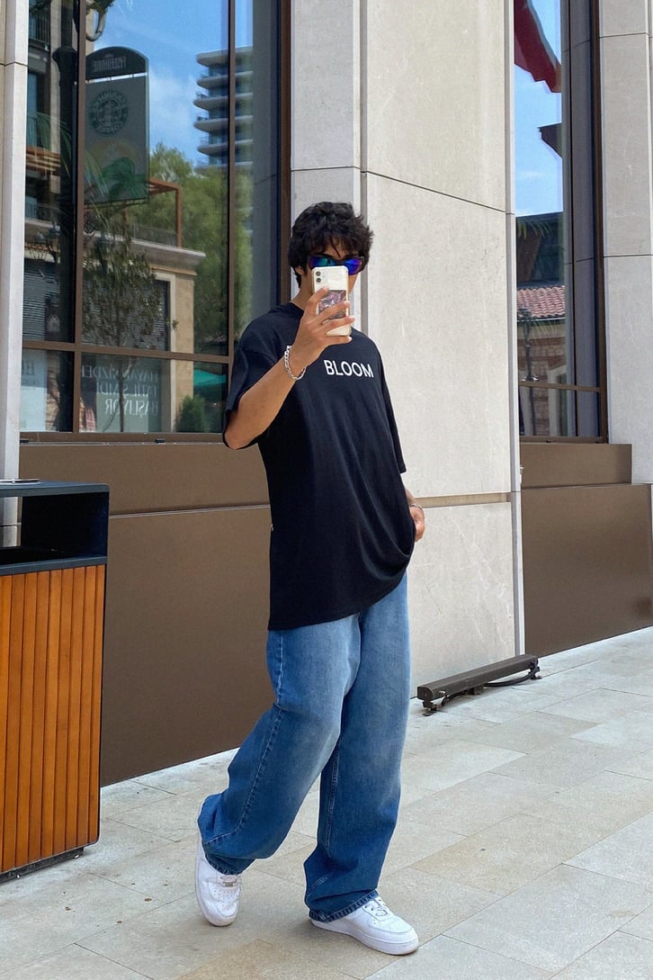 Basic Kot Mavisi Baggy Jean