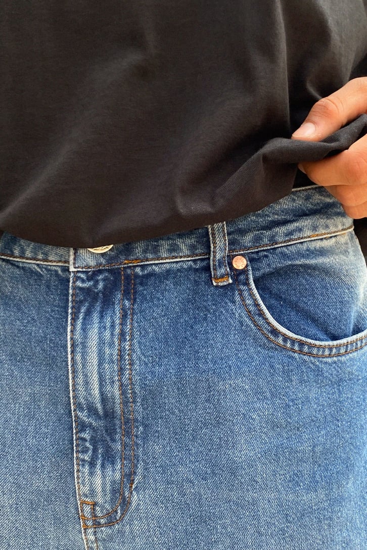 Basic Kot Mavisi Baggy Jean