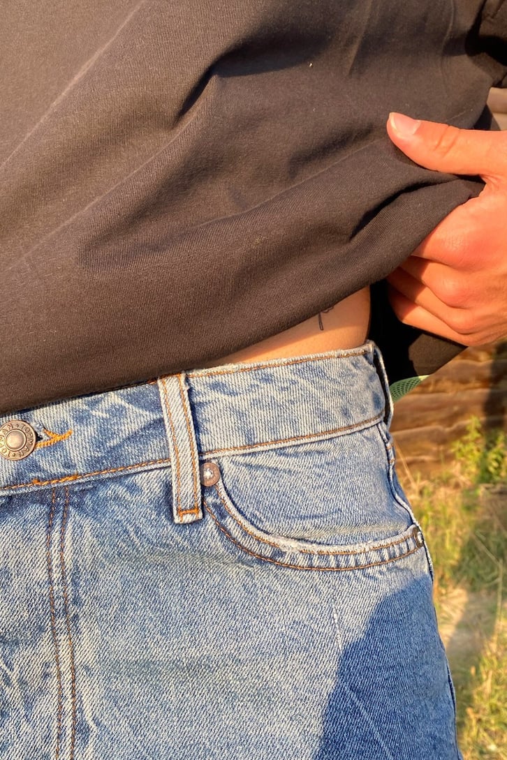 Basic Kot Mavisi Relaxed Şort