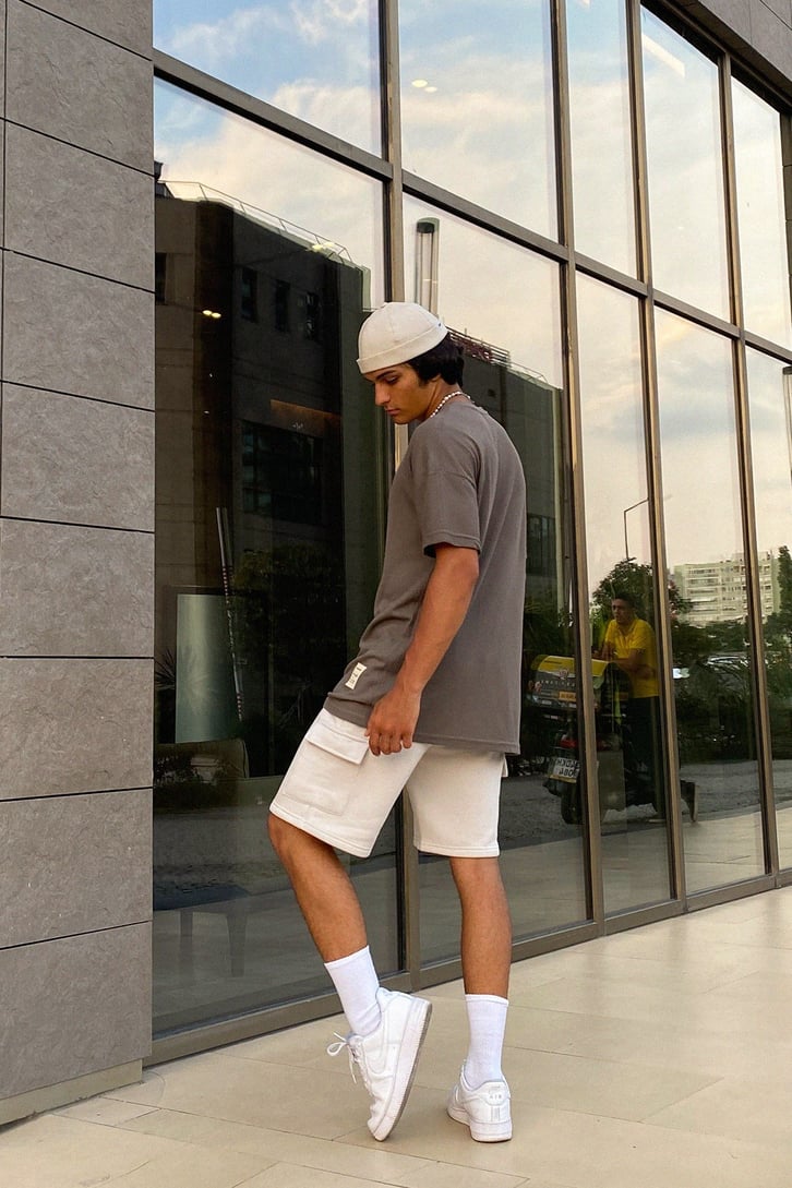 Basic Koyu Gri Oversize Tshirt