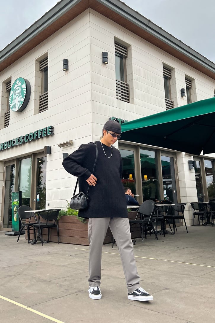 Basic Koyu Gri Regular Fit Pantolon