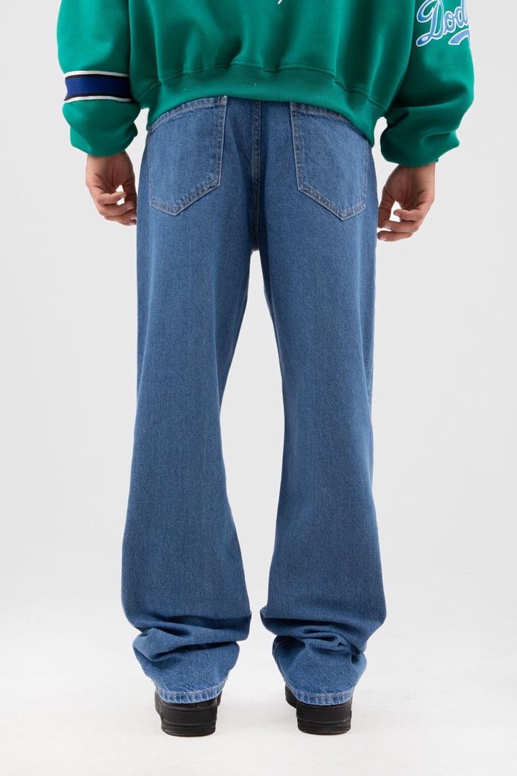 Basic Koyu Mavi Baggy Jean