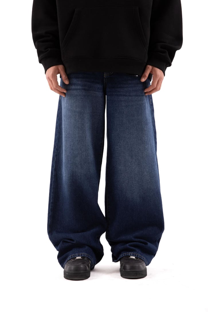 Basic Koyu Mavi Extra Baggy Jean