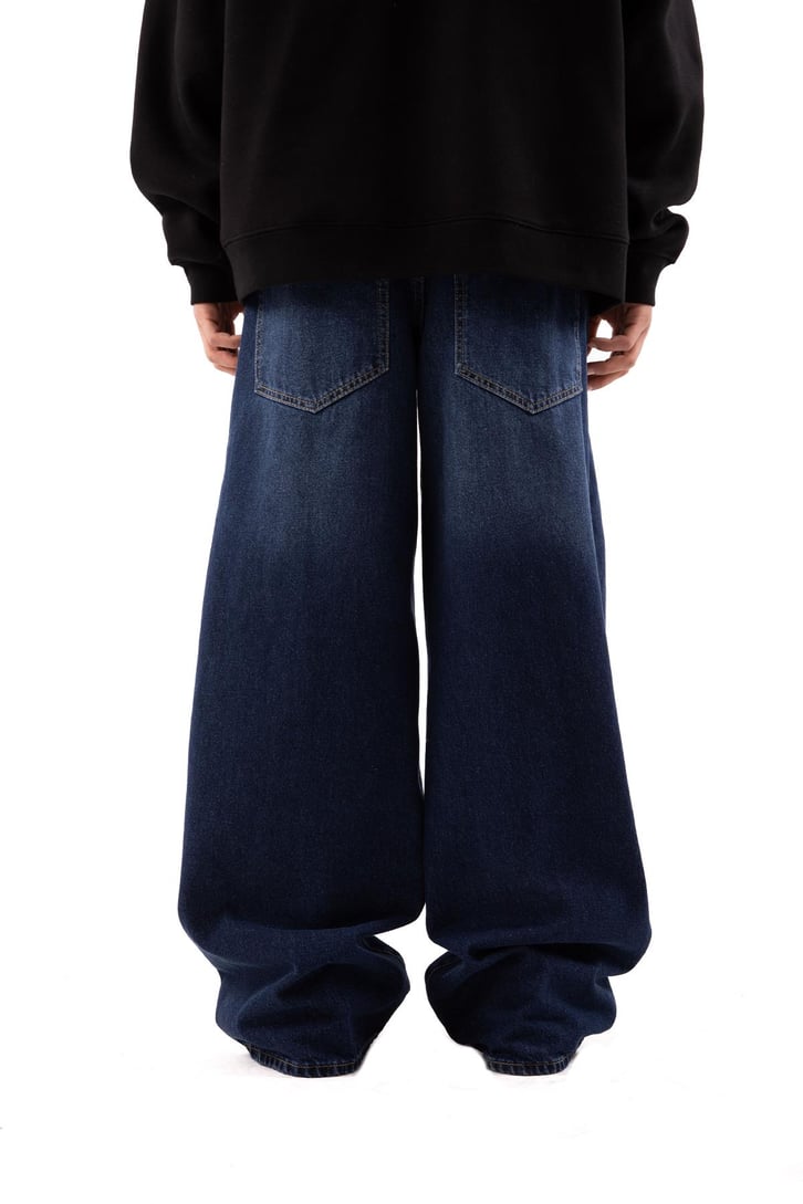 Basic Koyu Mavi Extra Baggy Jean
