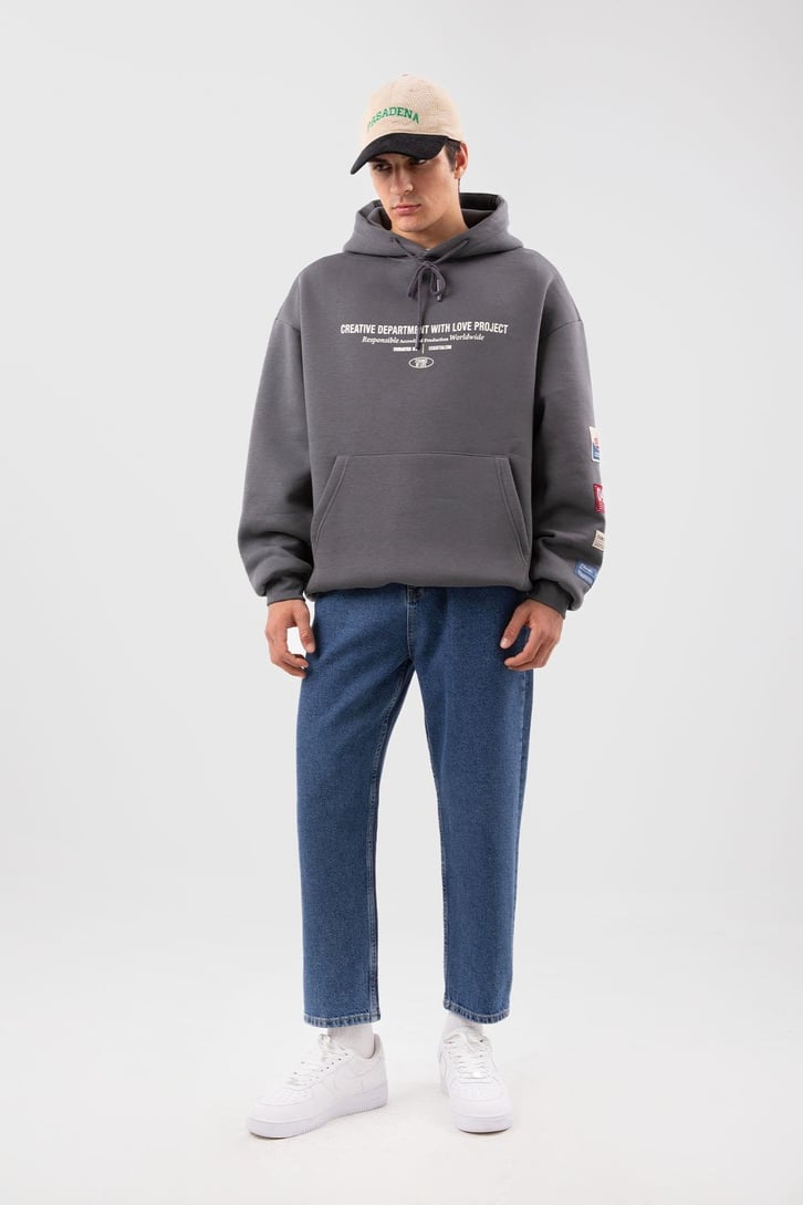 Basic Koyu Mavi Mom Fit Jean