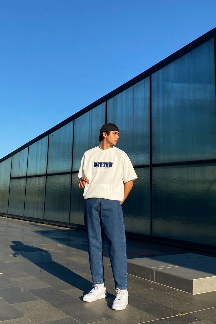 Basic Koyu Mavi Mom Fit Jean