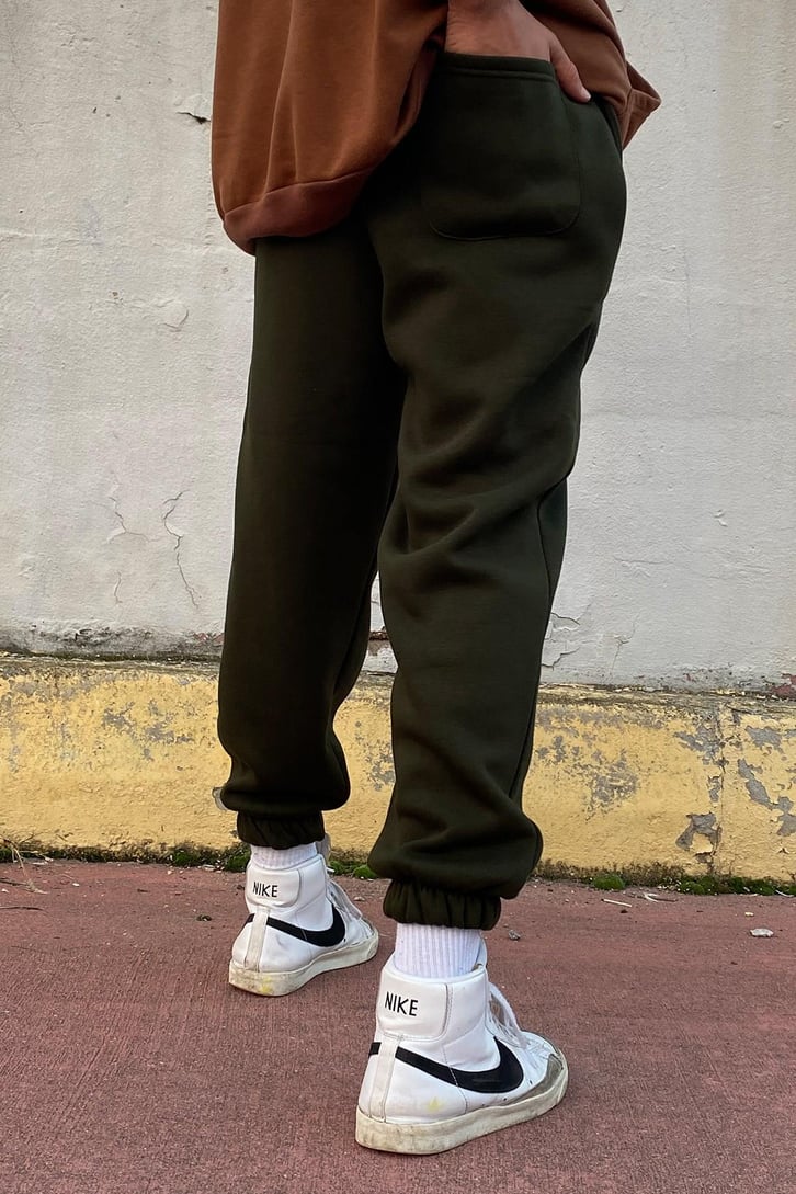 Basic Koyu Yeşil Oversize Eşofman Altı