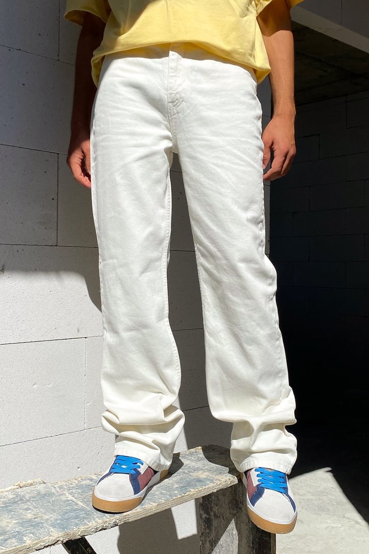 Basic Krem Baggy Jean